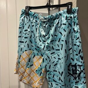 Ice cream Patterned Shorts with Drawstring